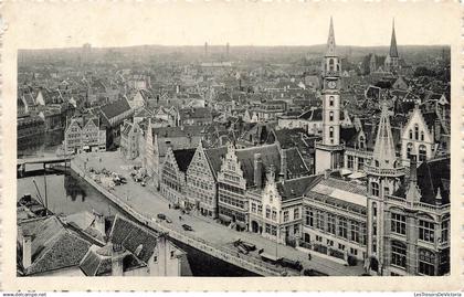 [-5%] BELGIQUE - Gent - Algemeen zicht van de Graskaai - midden de huizen der Ambachten - Carte postale ancienne