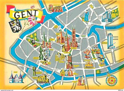 Carte Postale - Belgique - Gent - Plan de la Ville - Carte Géographique - Flandre-Orientale - CPM - Voir Scans Recto-Ver