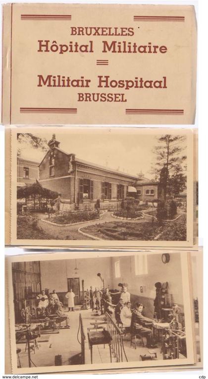 beau carnet 12 cpa hopital militaire bruxelles
