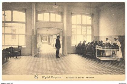 Hôpital Brugmann Médecine des adultes. Réfectoire [Nels ziekenhuis hospitaal eetzaal refter interieur Bruxelles Brussel]