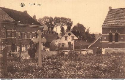 BELGIQUE - Gooik - Dorp - Cimetière - Croix - Village - Moulin - Bâtiment - Végétation - Nels - Carte postale ancienne