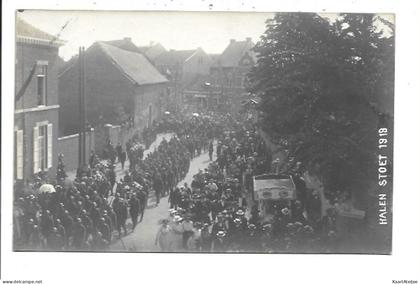 Fotokaart - Halen stoet 1918.
