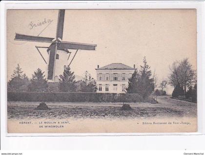 BELGIQUE: BRABANT FLAMAND: HERENT: le moulin à vent, de windmolen - très bon état