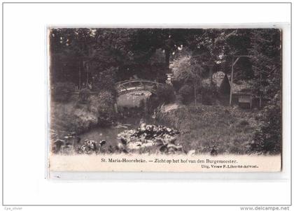 BELGIQUE Ste Marie Hoorebeke, Zicht op Het Hof van den Burgemeester, ed Vrouw, 1908 *** Princesse de Croij ***