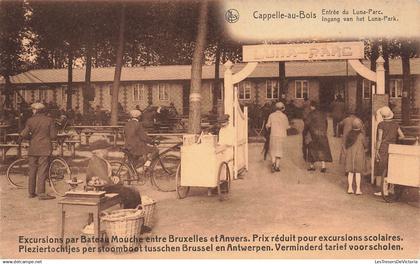 BELGIQUE - Capelle au Bois - Entrée - Luna Parc - vélo - transport - animé - Nels - Carte Postale Ancienne