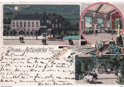 Gruss aus Altenberg Hotel Restaurant J. Bergerhoff post : Preussich Moresnet 1900 - 1901