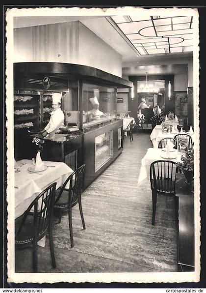 AK Brüssel / Bruxelles, Rotisserie d'Alsace, Interieur, 104, Boulevard Emile Jacqmain