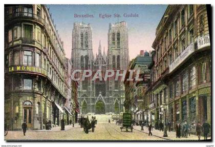 CPA Bruxelles Eglise Ste Gudule La Mondiale