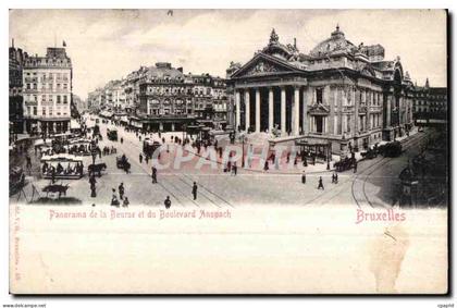 CPA Panorama de la Bourse et du Boulevard Anspach Bruxelles