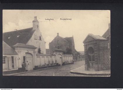 Postkaart Ledeghem Mooseelstraat 1916