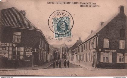 Belgique - LICHTERVELDE rue de la poterie - animé - carte postale ancienne -
