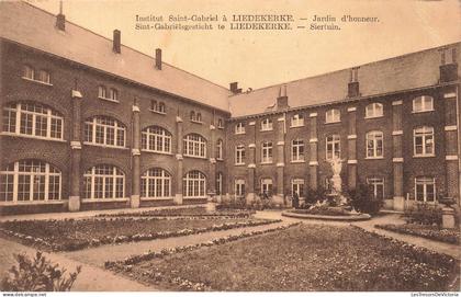 [-10%] BELGIQUE - Gesticht St Gabriel te Liedekerke - Siertuin - Institut - Jardin d honneur - statue - Carte Postale An