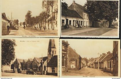 BEERVELDE     4 FOTO'S VAN OUDE POSTKAARTEN