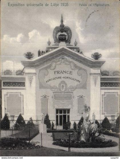 Belgie Belgique Liege CPA Exposition universelle de Liege 195 Palais de l'agriculture