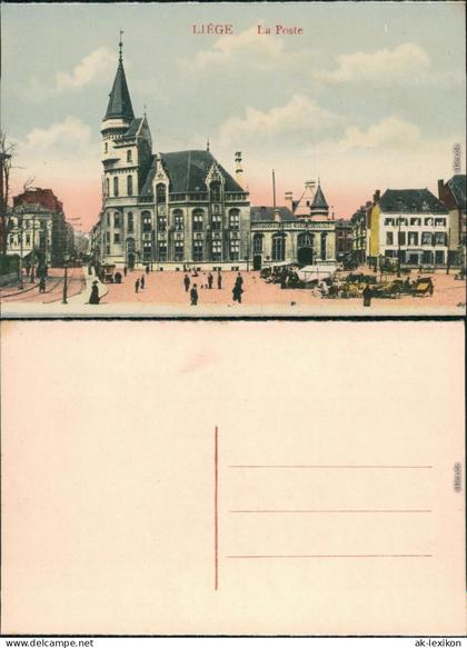 Ansichtskarte Lüttich Luik / wallonisch: Lîdje La Poste 1915