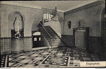 CPA Astenet Lontzen Wallonien Lüttich, St. Katharinenstift, Eingangshalle, Innenansicht