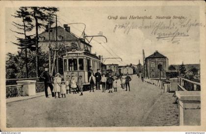 CPA Herbesthal Lontzen Wallonien Lüttich, Neustrale Straße
