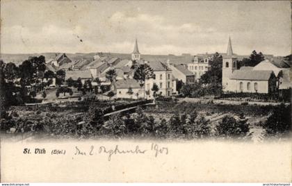 CPA Saint Vith Sankt Vith Wallonien Lüttich, Gesamtansicht