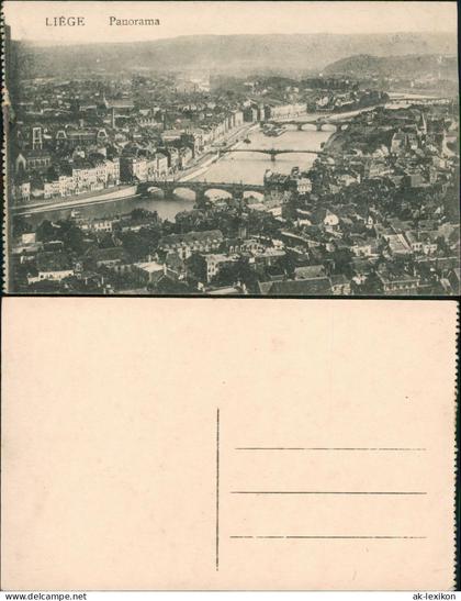 Postkaart Lüttich Luik Lîdje Stadtteilansicht LIÉGE Panorama 1910