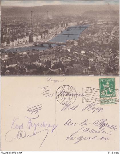 Postkaart Lüttich Luik  wallonisch: Lîdje Panorama 1913