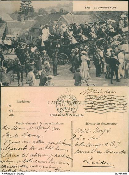 Postkaart Spa (Stadt) Spa (kêr) (Spå  Spâ) Le Coaching Club 1913