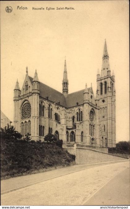 CPA Arlon Aarlen Wallonien Luxemburg, Nouvelle Eglise Saint Martin