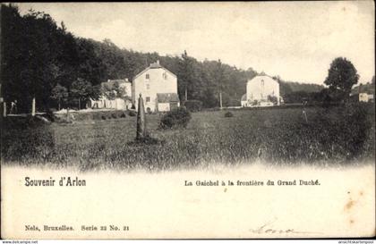 CPA Arlon Aarlen Wallonien Luxemburg, Ort an der Grenze