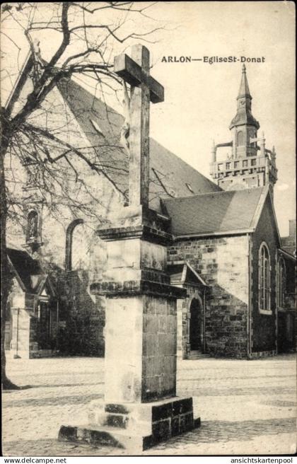 CPA Arlon Aarlen Wallonien Luxemburg, St-Donat-Kirche