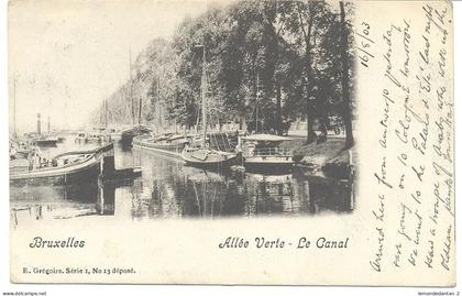 Bruxelles - Allée Verte - Le canal