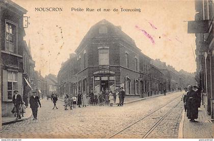 MOUSCRON (Hainaut) Petire Rue et rue de Tourcoing - Café Sportsmen Briffaut-Matton
