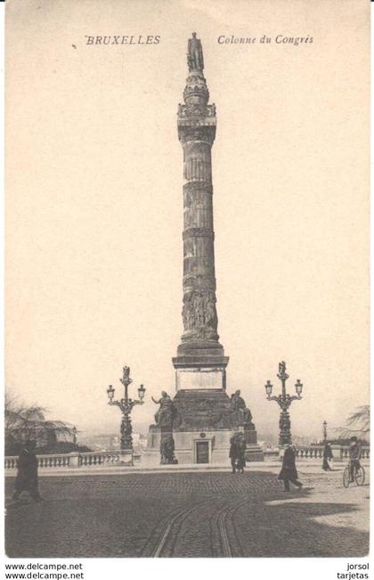 POSTAL     BRUSELAS  -BELGICA  - COLUMNA DEL CONGRESO  (COLONNE DU CONGRES)