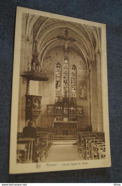 Musson,église Saint-Martin,1935,carte postale ancienne pour collection