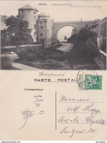 Postkaart Namur Namen Château des Comtes 1913