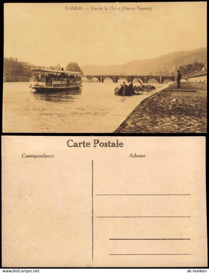 Postkaart Namur Namen Vue de la Mese. Schiff 1916