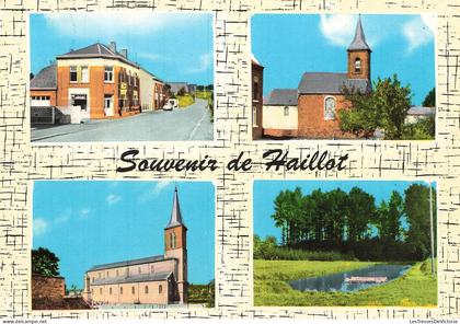 [-10%] BELGIQUE - Haillot - Souvenir - Rue - Bassin - Bois - Eglise St Mort - Eglise de l Assomption de ND - Carte posta