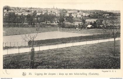 [-5%] BELGIQUE - Ligging der dorpen : dorp op een tixhe helling (Evelette) - Carte Postale Ancienne