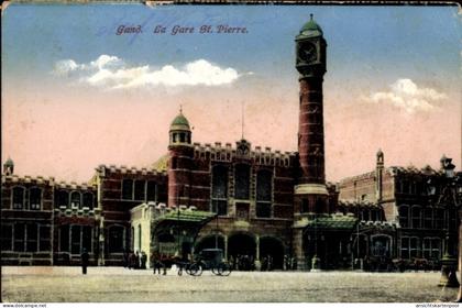 CPA Gand Flandre orientale, Gare St. Pierre