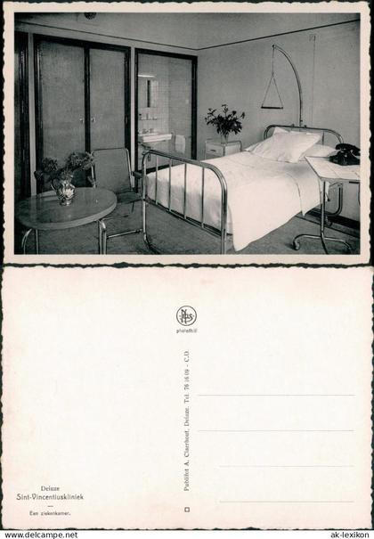 Postkaart Deinze Krankenhaus - Krankenzimmer 1961