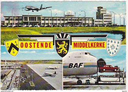 Aéroport / Luchthaven / OOSTENDE - MIDDELKERKE - Belgique - Timbre VIRTON / Avions, Voitures
