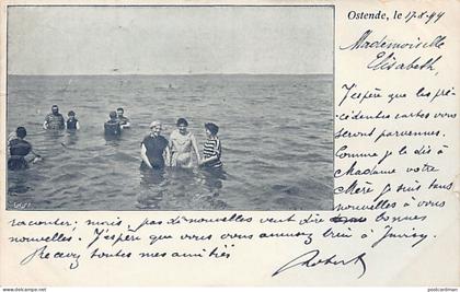 België - OOSTENDE (W. Vl.) Vrouwen die baden - Uitg. C. H. - Jaar 1899