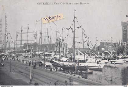 Oostende :  vue générale des bassins