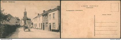 Carte postale - Haccourt rue burenne, animée, charette