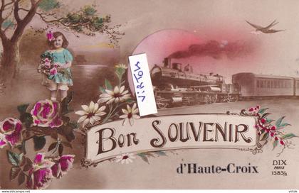 HEIKRUIS -  Haut-Croix :   souvenir ( avec timbre )    ( train - trein )