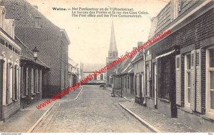 Watou - Het Postkantoor en de Vijfhoekstraat - Poperinge