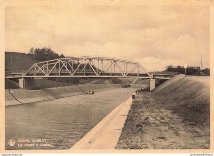 BELGIQUE - Canne - Pont - Canal Albert - Bateau - Transport - Voiture ancienne - Nels - Carte postale
