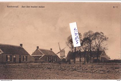 Rijkevorsel - Rijckevorsel :  Aan den houten molen -  windmolen    ( 19xx  met  zegel )