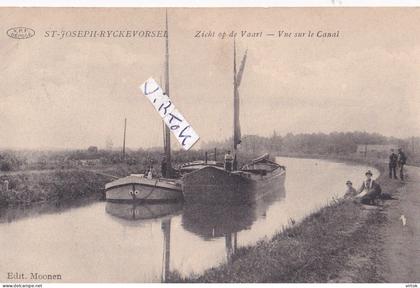 Rijkevorsel - Rijckevorsel ( St. Jozef ) :  zicht op de vaart  ( 1919 met  zegel )  boot - schip
