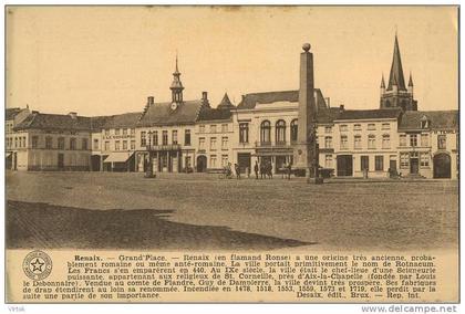 Ronse : Grand'place (  Ecole moyen  Bruxelles  carte d'honneur )