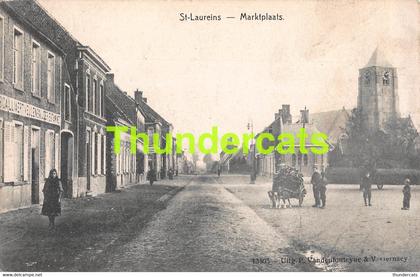 CPA SINT ST LAUREINS MARKTPLAATS HONDENKAR ATTELAGE DE CHIEN