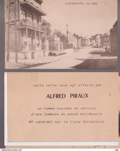 cpa sombreffe  pub élections